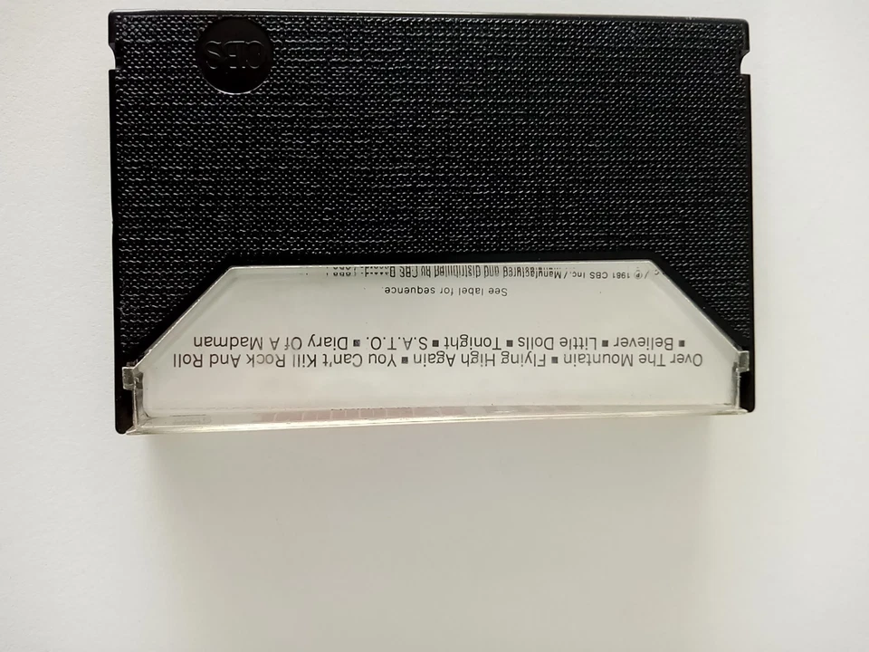 Ozzy Osborne Diary of A Madman Cassette Tape 1981 Heavy Metal Classic Rock Music Foto 3 de 4