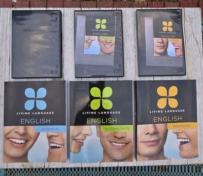 Living Language English Complete Edition ESL/ELL Beginner~Advanced 3 Books 9Disc