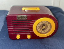 Crosley Limited Edition CR 2 AM/FM Tabletop Radio Burgundy/Yellow
