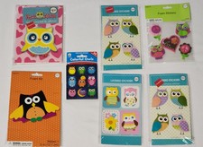 Lot of 7 New: Owl Stickers, Layered Stickers Foam Kit  Photo Album