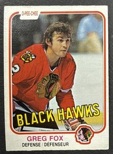 1981-82 O-Pee-Chee OPC Hockey - #69 Greg Fox - Chicago Blackhawks