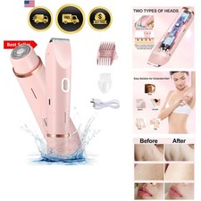 Electric Shaver for Women, 2-in-1 Electric Razor for Womens Legs Underarm Fac...