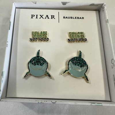 Disney Pixar Baublebar Finding Nemo Bruce Fish are Friends Not Food Earring Set