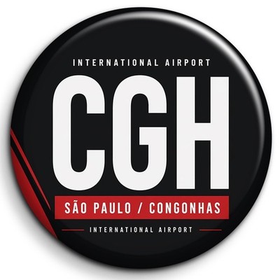 CGH-Congonhas Flughafen Sao Paulo Brasilien - Abzeichen 38mm Button Pin