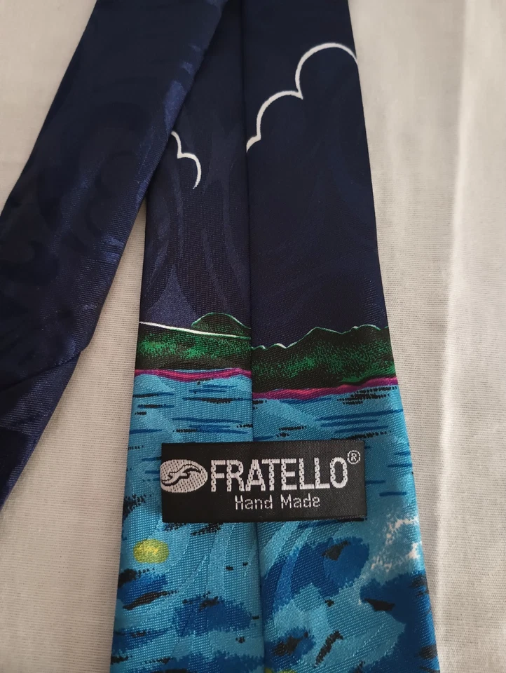 Corbata de pesca azul marlín colores brillantes Fratello costa tropical playa Foto 2 de 4