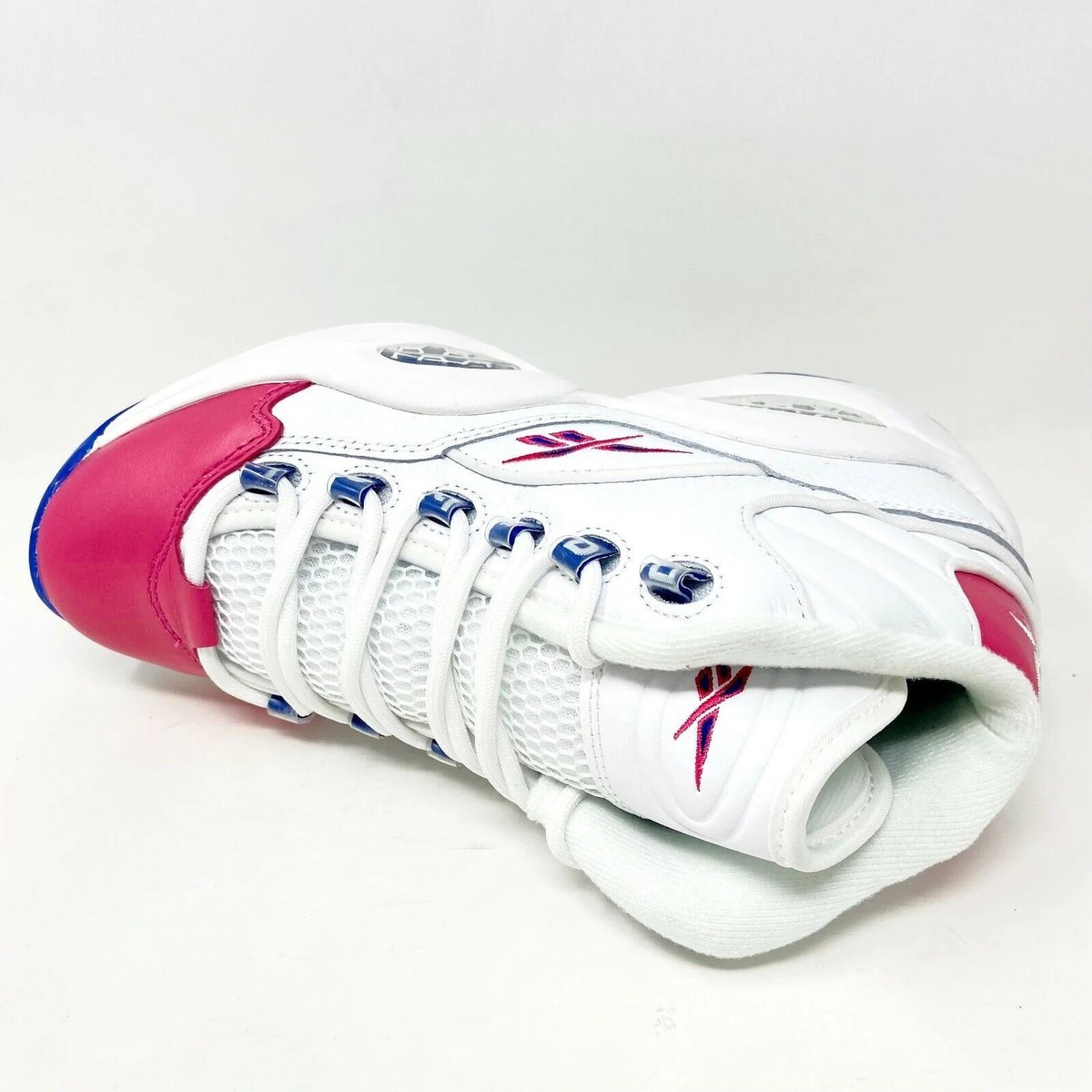 Reebok Question Mid Eric Emanuel Pink Toe White Mens Sneakers