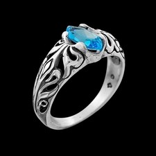 925 Sterling Silver Topaz Ring, Topaz Diamond Ring, November Birthstone...