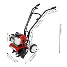 52cc Petrol Garden Tiller, Cultivator, Rotavator and Rototiller | 2-Stroke 6500