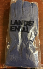 NWT Lands End KIDS Fleece Gloves Deep Sea Navy, Size Large