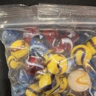 Vintage marble lot Swirl Glass Toy Marbles Lot in Plastic Zip Bag lot 6 — photo 3