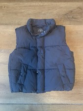 Zara Kids Boys Vest Size 6-7 Navy Blue Full Zip Pockets .
