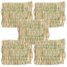 5 Pcs Rabbit Straw Mat Natural Grass Woven Mats for Rabbits Cage