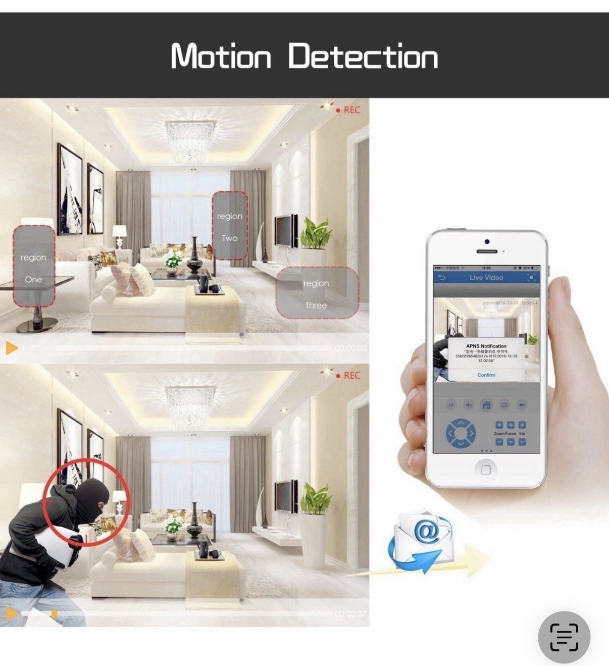 ISEEUSEE 6CH Security Camera System, 1080p AHD DVR Video Surveillance Kit