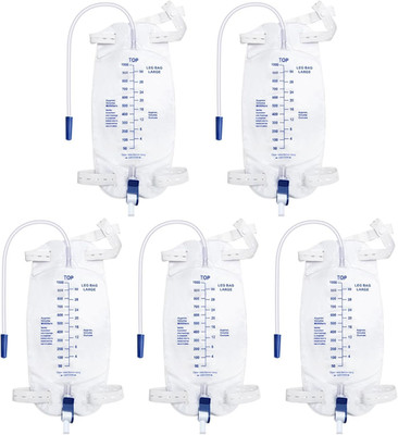 Catheter Bags for Men with 5PCS, Foley Catheter Leg Bags for Men 1000ML, Urine B