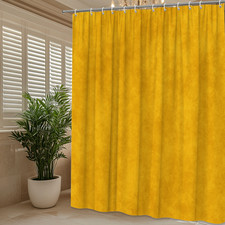 Stylish Yellow Fabric Shower Curtain for Bathroom Decor