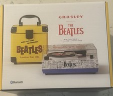 The Beatles x Crosley 3" Bluetooth Turntable Player with Carrying Case IN HAND