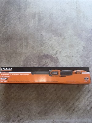 Ridgid 18V Brushless Cordless 1/4 in Extended Reach Ratchet Tool Only R866020B