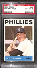 1964 TOPPS #83 GUS TRIANDOS PSA 8 NM-MT 90606173