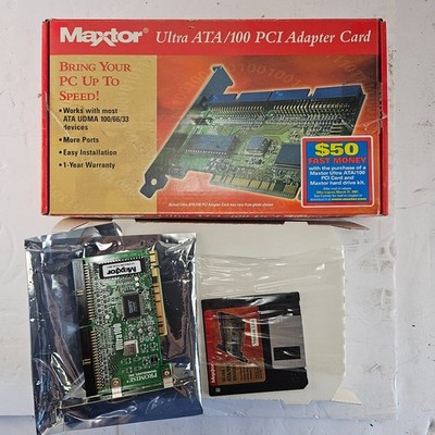 Maxtor Ultra ATA/100 PCI IDE Controller Adapter Card Promise PDC20267 Open Box