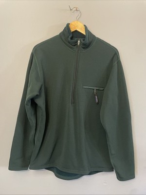Patagonia Better Sweater Fleece Jacket Men 1/4 Zip Medium Green Outdoor Pullover