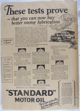 Vintage 1926 STANDARD Gasoline Gas Oil Newspaper Print Ad