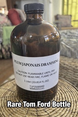 **EMPTY** TOM FORD RARE authentic 1 liter dramming bottles PLUM JAPONIS