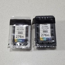 Genuine Canon Pixma 276XL High Yield Ink Cartridge CL-276XL Lot of 2