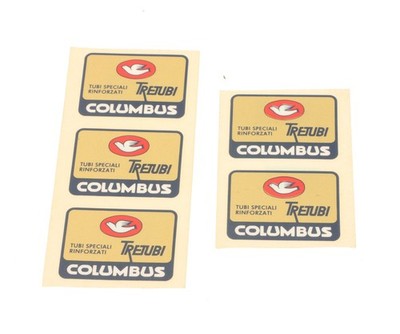 Columbus Tretubi Bike Frame Decals Lot of 5 Stickers 40mmx30mm NEW NOS Original