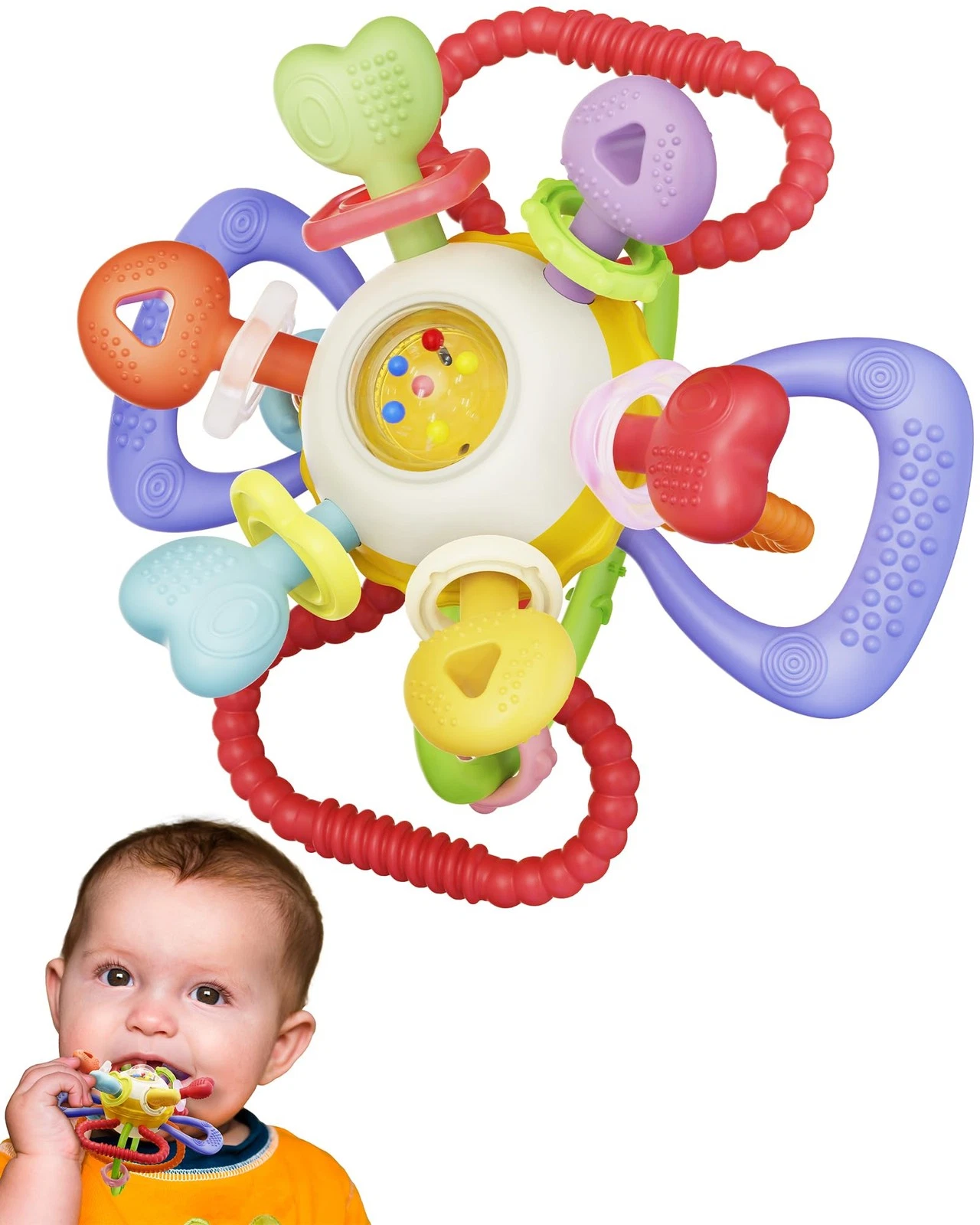 Baby Montessori Sensory Teething Toy - Safe, Medium, Warm Color
Opens in a new window or tab