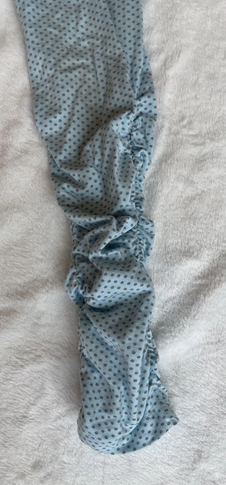 Girls Leggings Light Blue With Gray Dots Sz 6 By Mustard Pie - Image 2 of 4