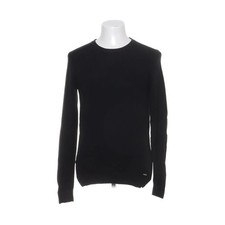 Hugo Boss, Strickpullover, Größe: M, Schwarz, Baumwolle, Einfarbig #r3e