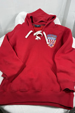 🔥 Vintage 1980 USA Hockey Red Lake Placid Winter Olympics Hoodie Rare 🔥