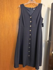 NWT  Tommy Hilfiger Women's Navy Blue Sleeveless Back Zip Size 14