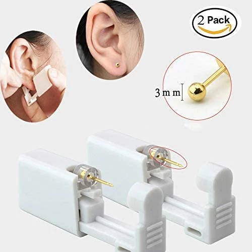 AM RONG MAGIC 2 Pack Self Ear Piercing Gun Earring,Disposable Piercing Kit No Pa image 2