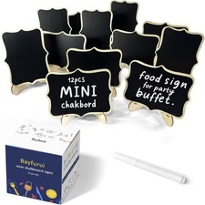 12pcs Mini Chalkboard Signs with Stand,Food Labels for Party Buffet, Food