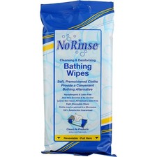 6 Pack No Rinse Cleansing  Deodorizing Bathing Wipes, 8 Ct