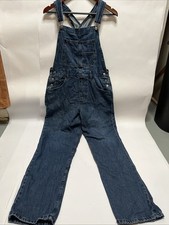Free People We The Free Ziggy Denim Overalls Womens Size Small Sapphire Blue