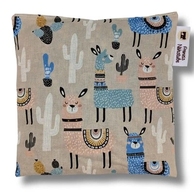 FRANZIS NÄHSTUBE Kirschkernkissen 20x20cm Alpaka Körnerkissen 100% Baumwolle für Wärme und Kältet