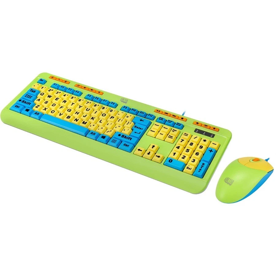 Adesso Antimicrobial Wired Kids Keyboard and Mouse Combo (AKB132DB) - Image 2 of 4