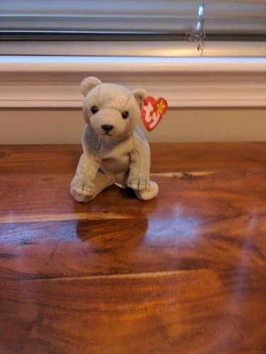 VTG TY Beanie Baby Almond the Bear w tag