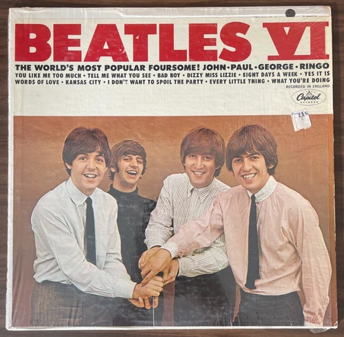 The Beatles - Beatles VI Mega Rare Cover In Factory Shrink 1965 Vinyl LP Mono
