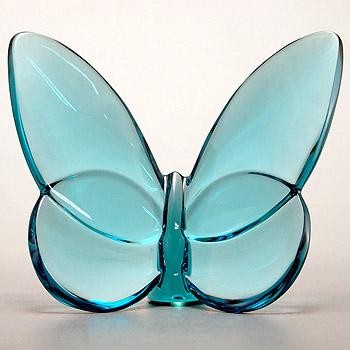 Baccarat Figurine Lucky Butterfly Papillon Turquoise 2-105-932 Excellent