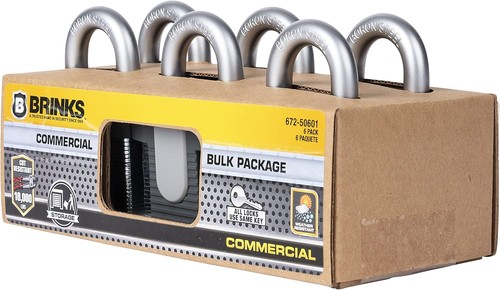 BRINKS - 50mm Commercial Laminated Steel Keyed (Pack of 6), - Picture 7 of 8