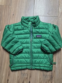 Patagonia Kids 2T Green Baby Down Sweater Jacket Full Zip