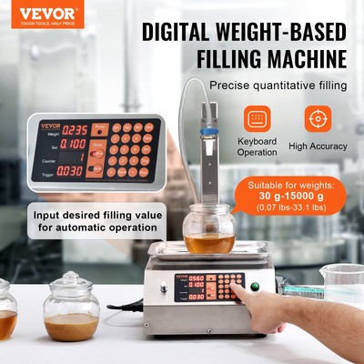 New Liquid Filling Machine, 30-15000 g Weighing Capacity, Automatic Bottle Fil