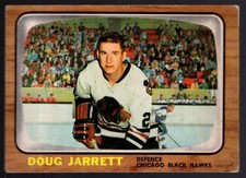 1966 Topps NHL #111 DOUG JARRETT (RC) GOOD+  Chicago BLACK HAWKS  DEFENSE