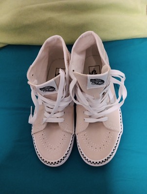 Vans Off The Wall Unisex High Top Cream Suede Sneakers M4 1/2 W6