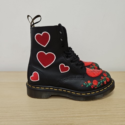 Dr Martens 1460 Pascal Heart Vonda Sequin Valentine Collection Rare Boots Uk 4 - Bild 5 von 10