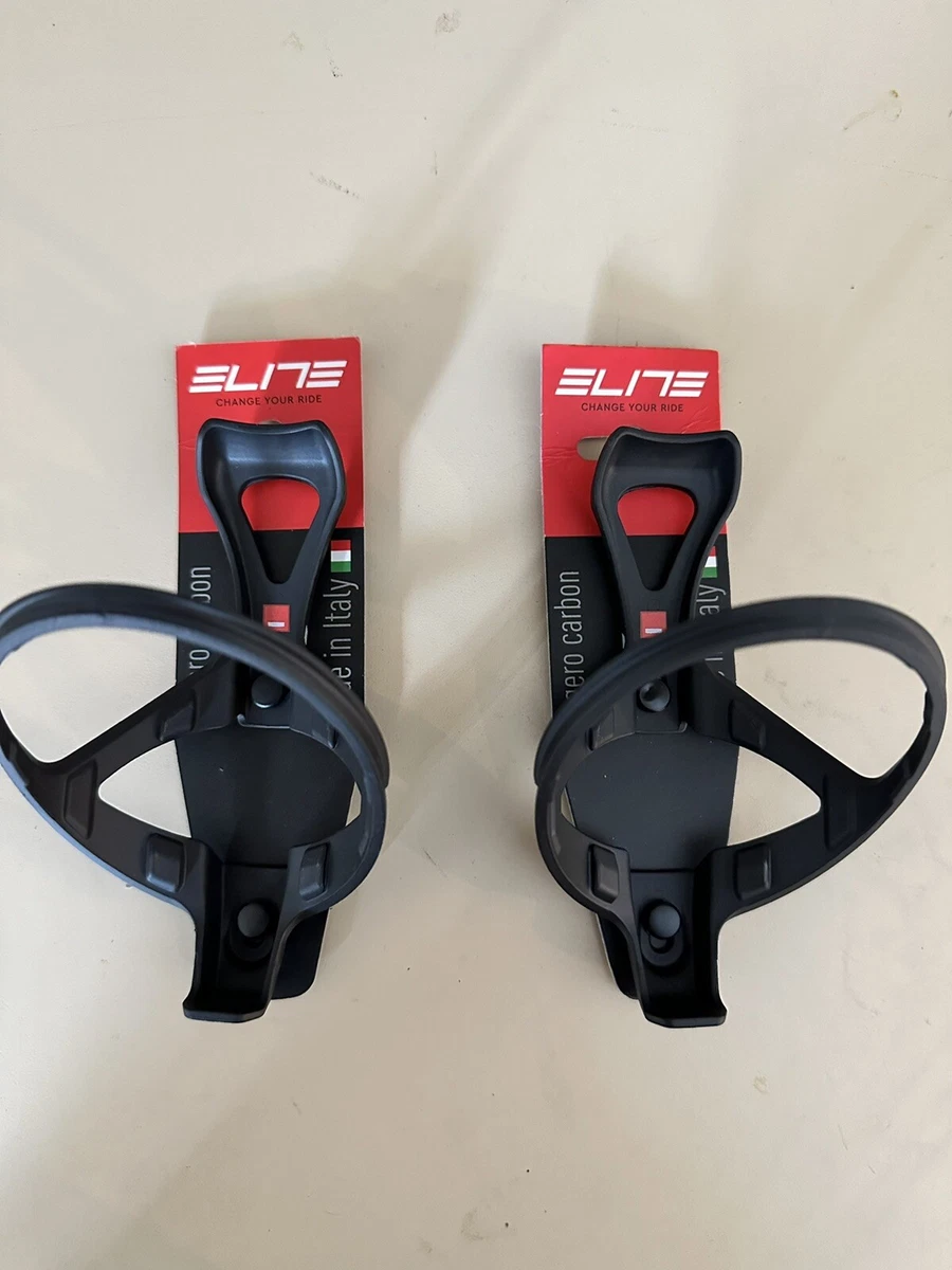 Elite Leggero Carbon Water Bottle Cages Pair Black 23 g Made in Italy