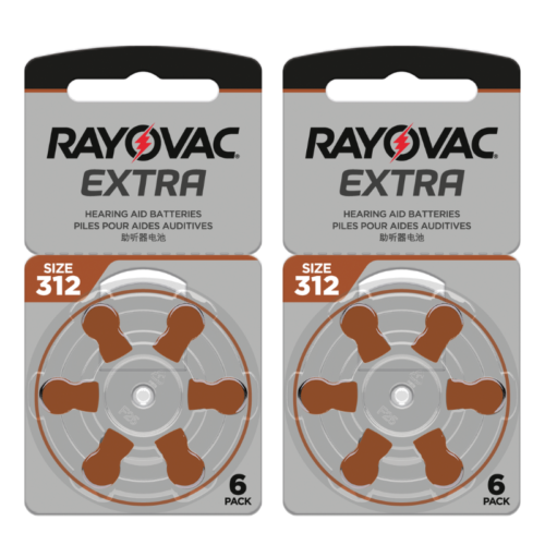 Rayovac Extra Hearing Aid 312 Size batteries Zinc air Mercury free 6 - 120 cells - Picture 3 of 8